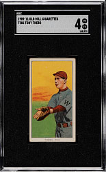 1909-1911 T206 White Border Tony Thebo Southern Leaguer SGC VG/EX 4 - Old Mill Back