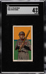 1909-1911 T206 White Border Steve Evans SGC VG/EX 4 - Polar Bear Back
