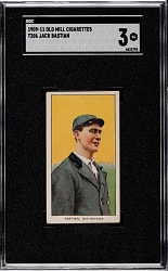 1909-1911 T206 White Border Jack Bastian Southern Leaguer SGC VG 3 - Old Mill Back
