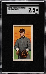 1909-1911 T206 White Border Foley White Southern Leaguer SGC GOOD+ 2.5 - Old Mill Back