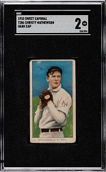 1909-1911 T206 White Border Christy Mathewson Dark Cap SGC GOOD 2