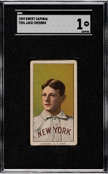 1909-1911 T206 White Border Jack Chesbro SGC POOR 1