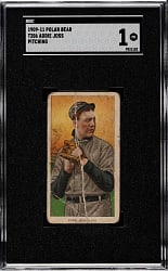 1909-1911 T206 White Border Addie Joss Pitching SGC POOR 1 - Polar Bear Back