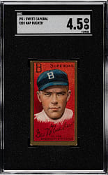 1911 T205 Gold Border Nap Rucker SGC VG/EX+ 4.5