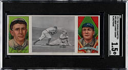 1912 T202 Hassan Triple Folder "Lobert Almost Caught" Cy Young/Kling SGC FAIR 1.5
