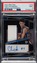 2022-2023 Panini Spectra Jersey Autographs Basketball #244 Chet Holmgren Rookie #78/199 PSA MINT 9