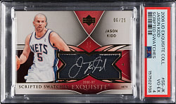 2006-2007 Upper Deck Exquisite Collection Scripted Swatches Basketball #SS-JK Jason Kidd #6/25 PSA VG-EX 4