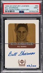 1998-1999 Upper Deck Century Legends Epic Signatures Basketball #BS Bill Sharman #3/100 PSA MINT 9