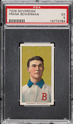 1909-1911 T206 White Border Frank Bowerman PSA EX 5 - Sovereign 150 Back