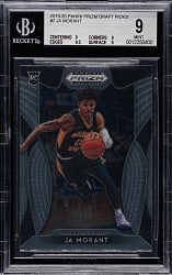 2019-2020 Panini Prizm Draft Picks Basketball #2 Ja Morant Rookie BGS MINT 9