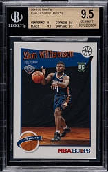 2019-2020 Panini Hoops Basketball #296 Zion Williamson Rookie BGS GEM MINT 9.5