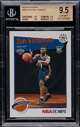 2019-2020 Panini Hoops Basketball #296 Zion Williamson Rookie BGS GEM MINT 9.5