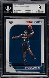 2019-2020 Panini Hoops Basketball #258 Zion Williamson Rookie BGS MINT 9