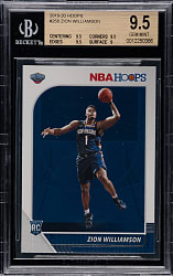 2019-2020 Panini Hoops Basketball #258 Zion Williamson Rookie BGS GEM MINT 9.5