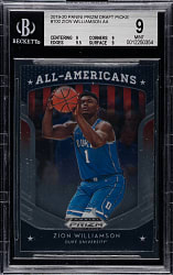 2019-2020 Panini Prizm Draft Picks Basketball #100 Zion Williamson Rookie BGS MINT 9