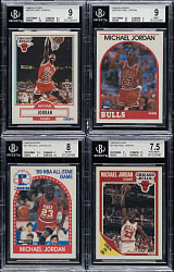 1989 to 1999 Upper Deck, Fleer, and Topps Basketball Michael Jordan BGS-Graded Collection (18)