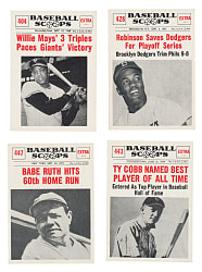 1961 Nu-Card Baseball Scoops Partial Set (41/80) Pus Seven Duplicates