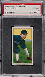 1909-1911 T206 White Border Billy Purtell PSA VG-EX 4