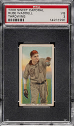 1909-1911 T206 White Border Rube Waddell Throwing PSA VG 3