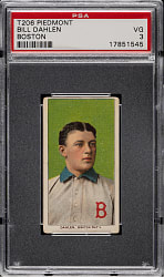 1909-1911 T206 White Border Bill Dahlen Boston PSA VG 3