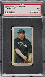 1909-1911 T206 White Border Frank Isbell PSA VG 3