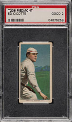 1909-1911 T206 White Border Ed Cicotte PSA GOOD 2