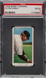 1909-1911 T206 White Border Clyde Engle PSA GOOD 2