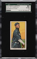 1909-1911 T206 White Border Lee Tannehill (Tannehill on Front) SGC EX/NM 80