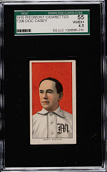 1909-1911 T206 White Border Doc Casey SGC VG/EX+ 55
