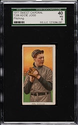 1909-1911 T206 White Border Addie Joss Pitching SGC VG 40
