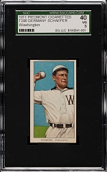 1909-1911 T206 White Border Germany Schaefer Washington SGC VG 40