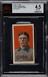 1909-1911 T206 White Border Mordecai Brown Portrait BVG VG-EX+ 4.5