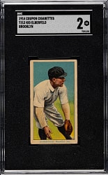 1914 T213 Coupon Cigarettes (Type 2) Kid Elberfeld Brooklyn SGC GOOD 2