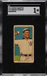 1914 T213 Coupon Cigarettes (Type 2) Germany Schaefer Washington SGC POOR 1