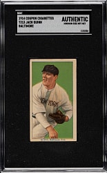 1914 T213 Coupon Cigarettes (Type 2) Jack Quinn Baltimore SGC Authentic