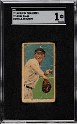 1914 T213 Coupon Cigarettes (Type 2) Hal Chase Throwing SGC POOR 1