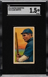 1914 T213 Coupon Cigarettes (Type 2) Clark Griffith SGC FAIR 1.5