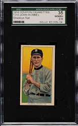 1914 T213 Coupon Cigarettes (Type 2) John Hummel Brooklyn SGC GOOD+ 35
