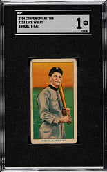 1914 T213 Coupon Cigarettes (Type 2) Zach Wheat Brooklyn SGC POOR 1