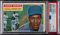 1956 Topps #15 Ernie Banks Gray Back PSA VG-EX 4