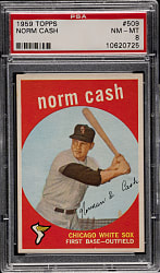 1959 Topps #509 Norm Cash Rookie PSA NM-MT 8