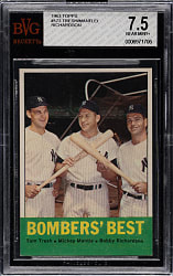1963 Topps #173 Bombers' Best with Mickey Mantle BVG NM+ 7.5