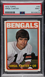 1972 Topps Football #49 Virgil Carter PSA MINT 9