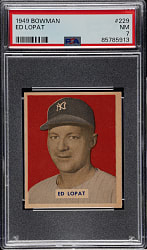 1949 Bowman #229 Ed Lopat Rookie PSA NM 7