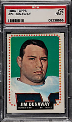 1964 Topps Football #27 Jim Dunaway PSA NM 7