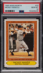 1985 Topps Woolworth All Time Record Holders #23 Mickey Mantle PSA GEM MINT 10