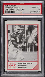 1983 JOGO Football Warren Moon PSA NM-MT 8