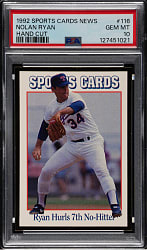 1992 Sports Cards News #116 Nolan Ryan PSA GEM MINT 10