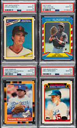 1987 to 1989 Topps Woolworth, Fleer, and Donruss PSA GEM MINT 10 Collection (4) Including Steve Carlton and Tony Gwynn