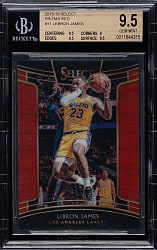 2018-2019 Panini Select Basketball #11 LeBron James Red Prizm #144/199 BGS GEM MINT 9.5